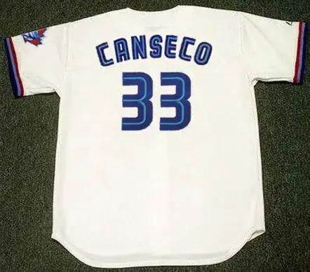JOSE CANSECO Toronto Blue Jays 1998 Majestic Throwback Home Baseball Jersey 