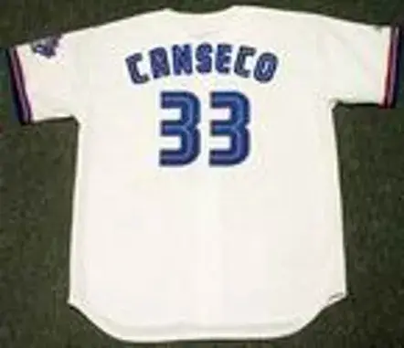JOSE CANSECO Toronto Blue Jays 1998 Majestic Throwback Home Baseball Jersey 