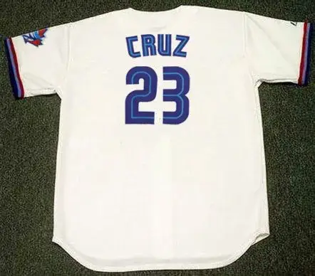 JOSE CRUZ Toronto Blue Jays 2000 Majestic Throwback Home Baseball Jersey 