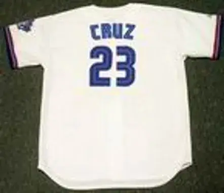 JOSE CRUZ Toronto Blue Jays 2000 Majestic Throwback Home Baseball Jersey 