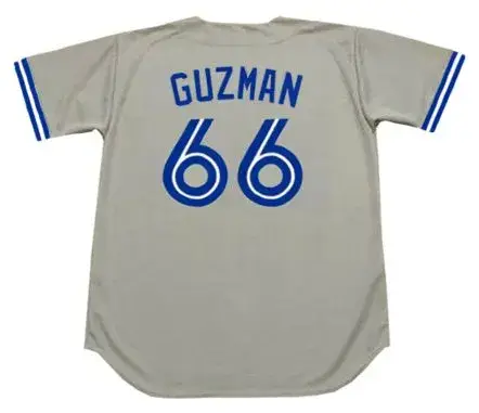 JUAN GUZMAN Toronto Blue Jays 1993 Away Majestic Throwback Baseball Jersey 