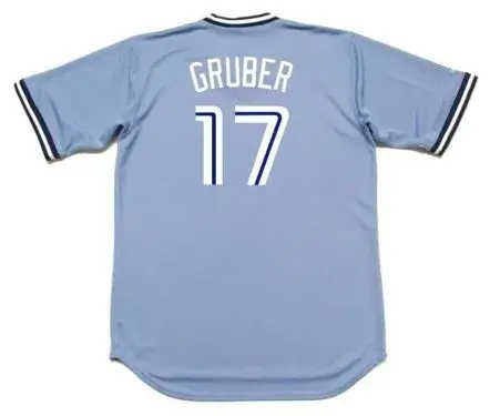 KELLY GRUBER Toronto Blue Jays 1988 Majestic Cooperstown Away Baseball Jersey 