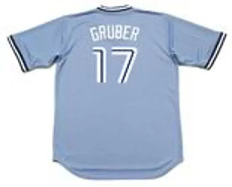 KELLY GRUBER Toronto Blue Jays 1988 Majestic Cooperstown Away Baseball Jersey 