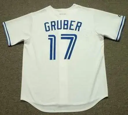 KELLY GRUBER Toronto Blue Jays 1992 Majestic Throwback Home Baseball Jersey 