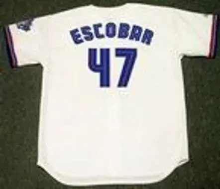 KELVIM ESCOBAR Toronto Blue Jays 1999 Majestic Throwback Home Baseball Jersey 