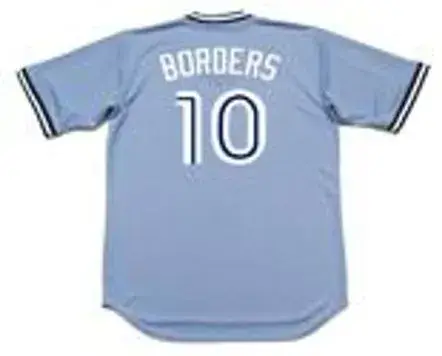 PAT BORDERS Toronto Blue Jays 1988 Majestic Cooperstown Away Baseball Jersey 