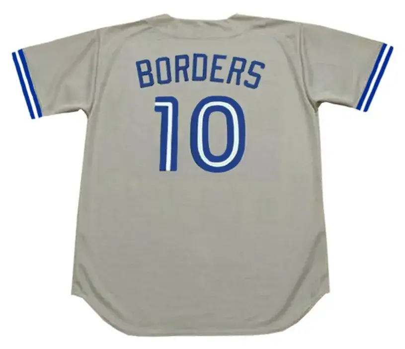 PAT BORDERS Toronto Blue Jays 1992 Majestic Throwback Away Baseball Jersey