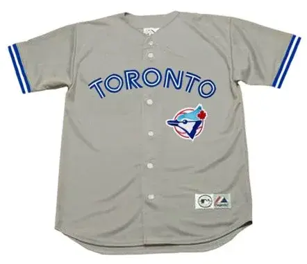 PAT BORDERS Toronto Blue Jays 1992 Majestic Throwback Away Baseball Jersey 