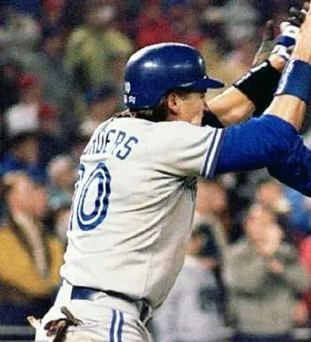 PAT BORDERS Toronto Blue Jays 1992 Majestic Throwback Away Baseball Jersey 