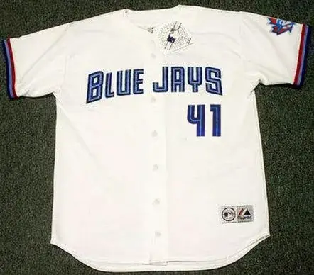 PAT HENTGEN Toronto Blue Jays 1997 Majestic Throwback Home Baseball Jersey