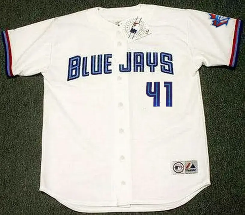 PAT HENTGEN Toronto Blue Jays 1997 Majestic Throwback Home Baseball Jersey