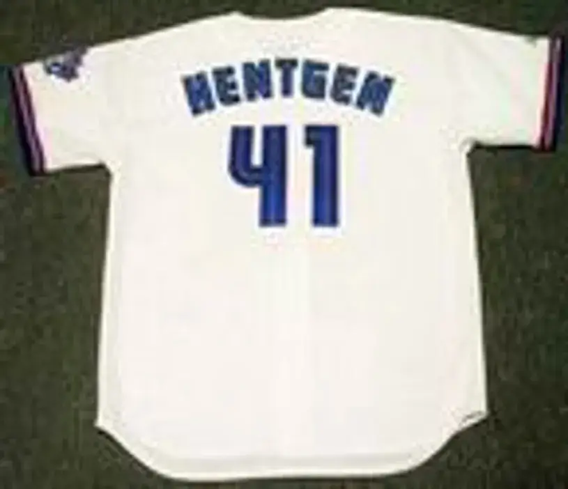 PAT HENTGEN Toronto Blue Jays 1997 Majestic Throwback Home Baseball Jersey 