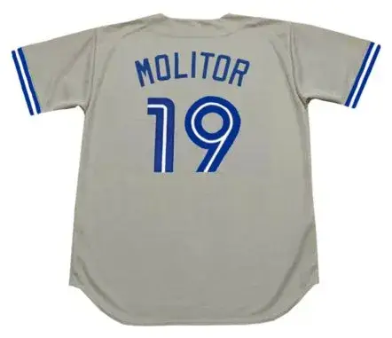 PAUL MOLITOR Toronto Blue Jays 1993 Majestic Throwback Away Baseball Jersey