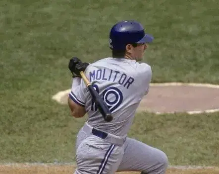 PAUL MOLITOR Toronto Blue Jays 1993 Majestic Throwback Away Baseball Jersey 