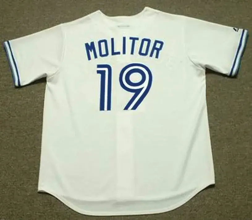 PAUL MOLITOR Toronto Blue Jays 1993 Majestic Throwback Home Baseball Jersey 