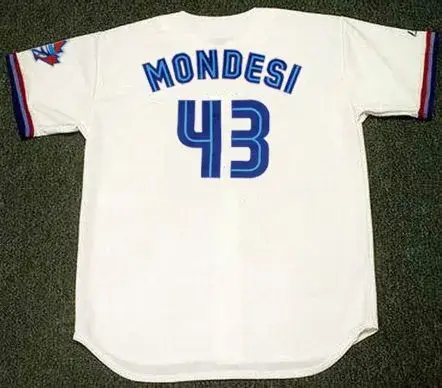 RAUL MONDESI Toronto Blue Jays 2000 Majestic Throwback Home Baseball Jersey 