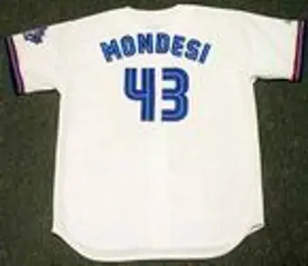 RAUL MONDESI Toronto Blue Jays 2000 Majestic Throwback Home Baseball Jersey 