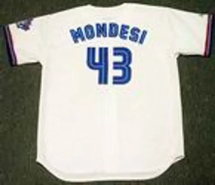 RAUL MONDESI Toronto Blue Jays 2000 Majestic Throwback Home Baseball Jersey 