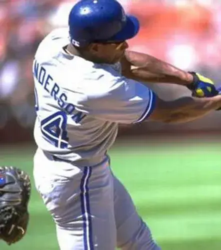 RICKEY HENDERSON Toronto Blue Jays 1993 Home Majestic Baseball Throwback Jersey 