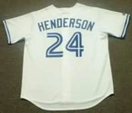 RICKEY HENDERSON Toronto Blue Jays 1993 Home Majestic Baseball Throwback Jersey 