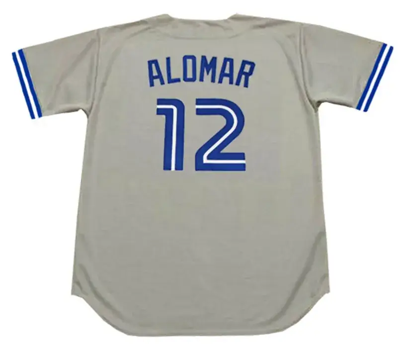 ROBERTO ALOMAR Toronto Blue Jays 1992 Majestic Throwback Away Baseball Jersey