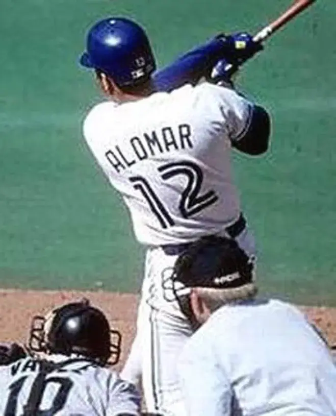 ROBERTO ALOMAR Toronto Blue Jays 1992 Majestic Throwback Home Baseball Jersey 