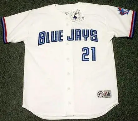 ROGER CLEMENS Toronto Blue Jays 1997 Majestic Throwback Home Baseball Jersey
