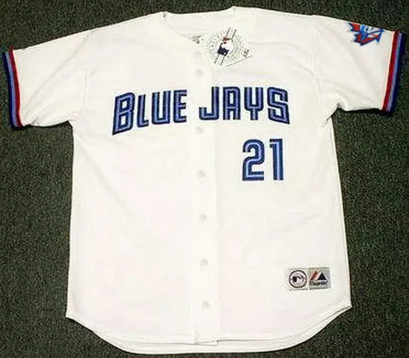 ROGER CLEMENS Toronto Blue Jays 1997 Majestic Throwback Home Baseball Jersey