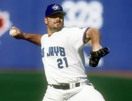 ROGER CLEMENS Toronto Blue Jays 1997 Majestic Throwback Home Baseball Jersey 