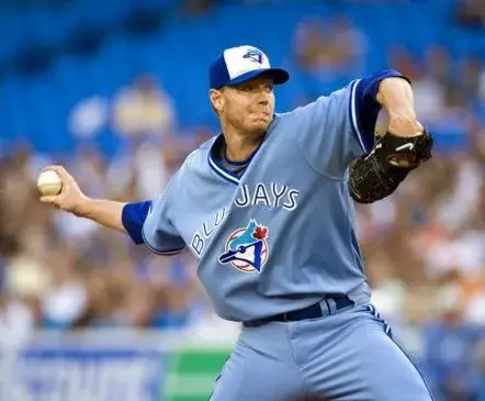 ROY HALLADAY Toronto Blue Jays 2008 Away Majestic Throwback Baseball Jersey 