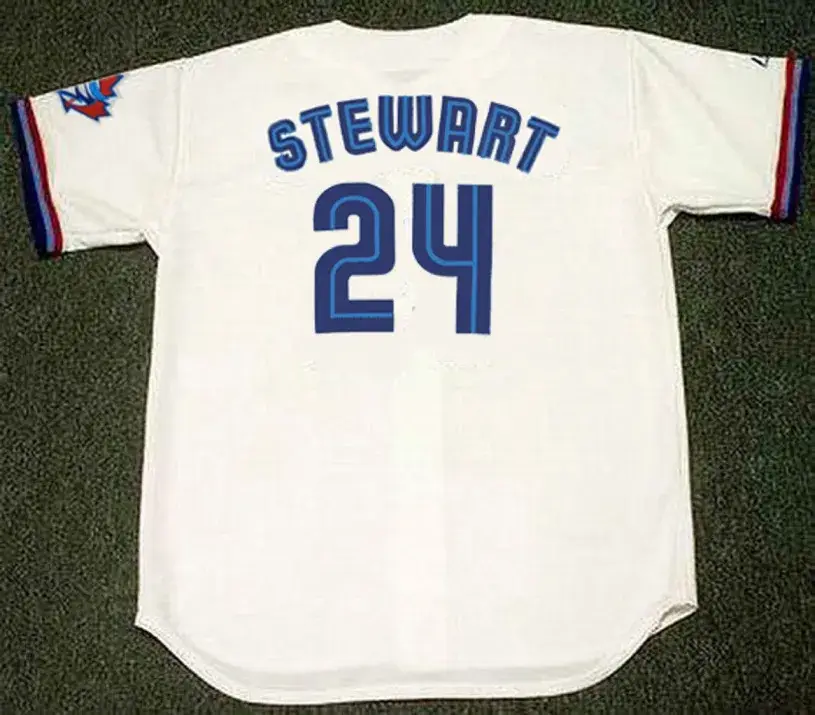 SHANNON STEWART Toronto Blue Jays 1999 Majestic Throwback Home Baseball Jersey 