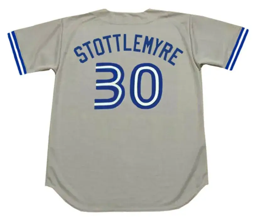 TODD STOTTLEMYRE Toronto Blue Jays 1992 Majestic Throwback Away Baseball Jersey 