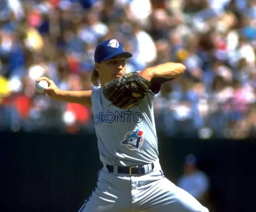 TODD STOTTLEMYRE Toronto Blue Jays 1992 Majestic Throwback Away Baseball Jersey 