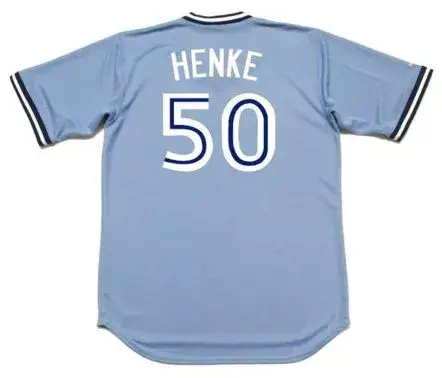 TOM HENKE Toronto Blue Jays 1987 Majestic Cooperstown Away Baseball Jersey 