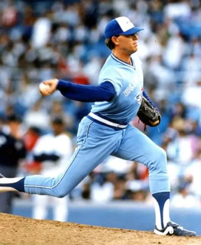 TOM HENKE Toronto Blue Jays 1987 Majestic Cooperstown Away Baseball Jersey 