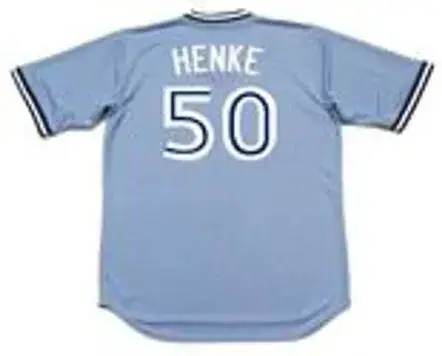 TOM HENKE Toronto Blue Jays 1987 Majestic Cooperstown Away Baseball Jersey 