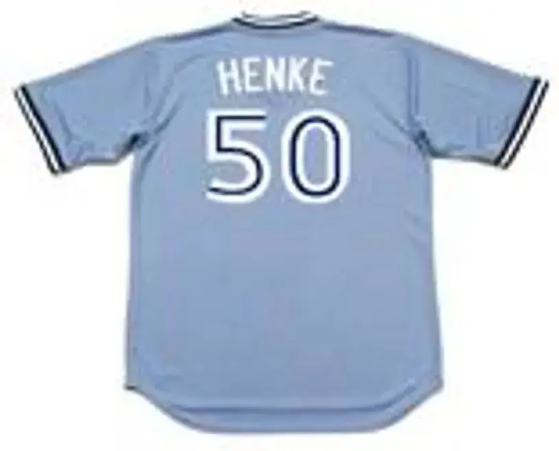 TOM HENKE Toronto Blue Jays 1987 Majestic Cooperstown Away Baseball Jersey 