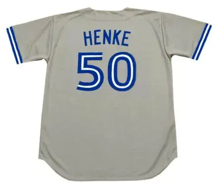 TOM HENKE Toronto Blue Jays 1992 Majestic Throwback Away Baseball Jersey