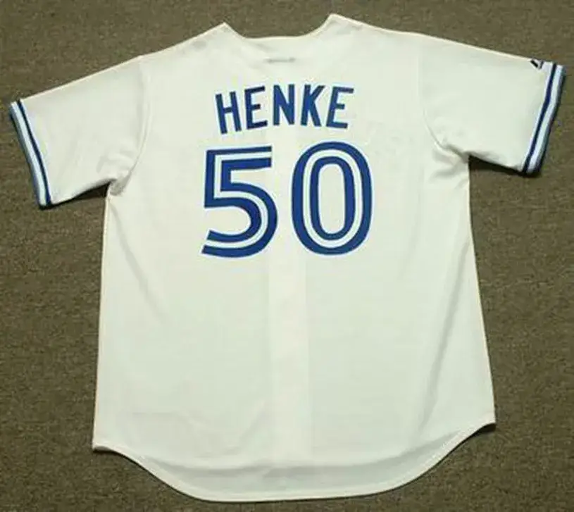 TOM HENKE Toronto Blue Jays 1992 Majestic Throwback Home Baseball Jersey 