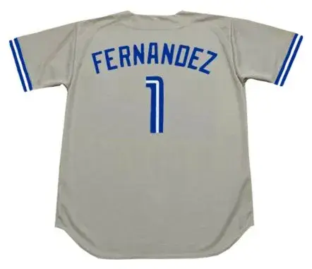TONY FERNANDEZ Toronto Blue Jays 1993 Majestic Throwback Away Baseball Jersey