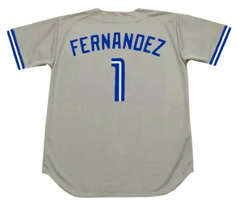 TONY FERNANDEZ Toronto Blue Jays 1993 Majestic Throwback Away Baseball Jersey