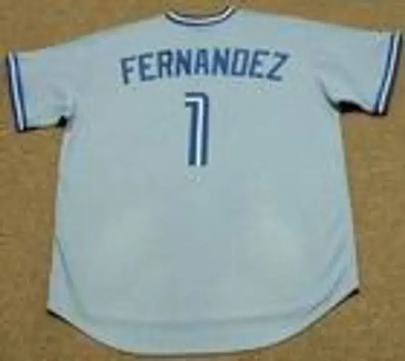 TONY FERNANDEZ Toronto Blue Jays Majestic Cooperstown Throwback Away Baseball Jersey 