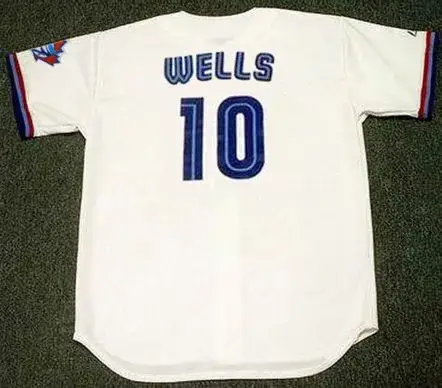 VERNON WELLS Toronto Blue Jays 1999 Majestic Throwback Home Baseball Jersey 