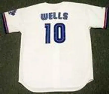VERNON WELLS Toronto Blue Jays 1999 Majestic Throwback Home Baseball Jersey 