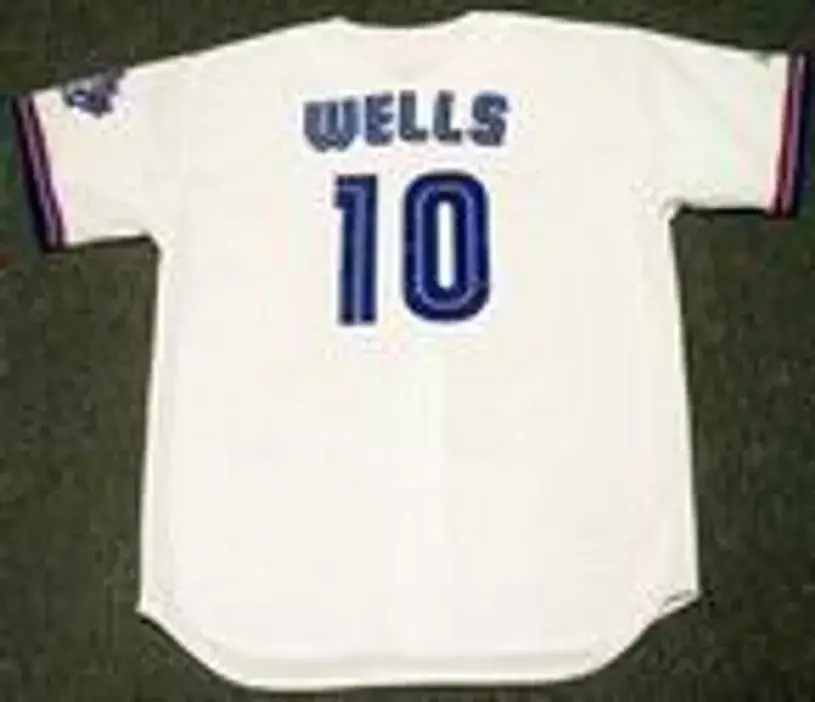 VERNON WELLS Toronto Blue Jays 1999 Majestic Throwback Home Baseball Jersey 