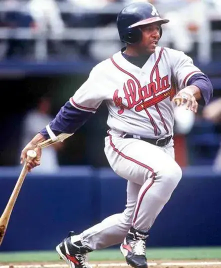 TERRY PENDLETON Atlanta Braves 1992 Away Majestic Throwback Baseball Jersey 