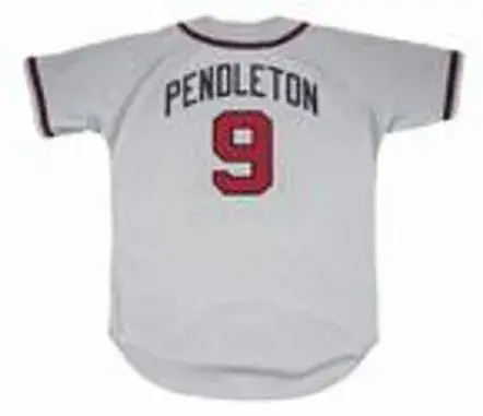 TERRY PENDLETON Atlanta Braves 1992 Away Majestic Throwback Baseball Jersey 
