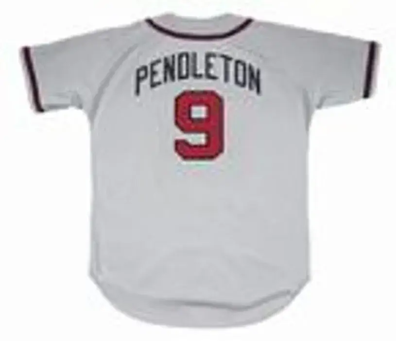 TERRY PENDLETON Atlanta Braves 1992 Away Majestic Throwback Baseball Jersey 