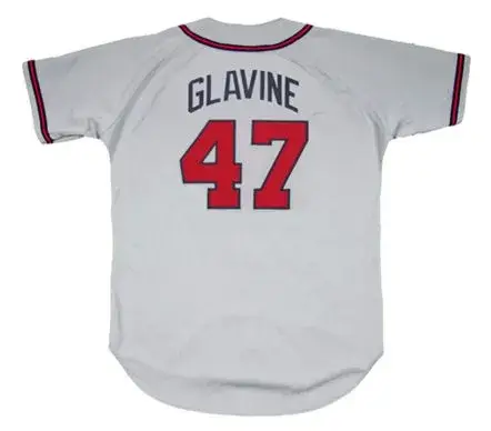 TOM GLAVINE Atlanta Braves 1995 Away Majestic Throwback Baseball Jersey 