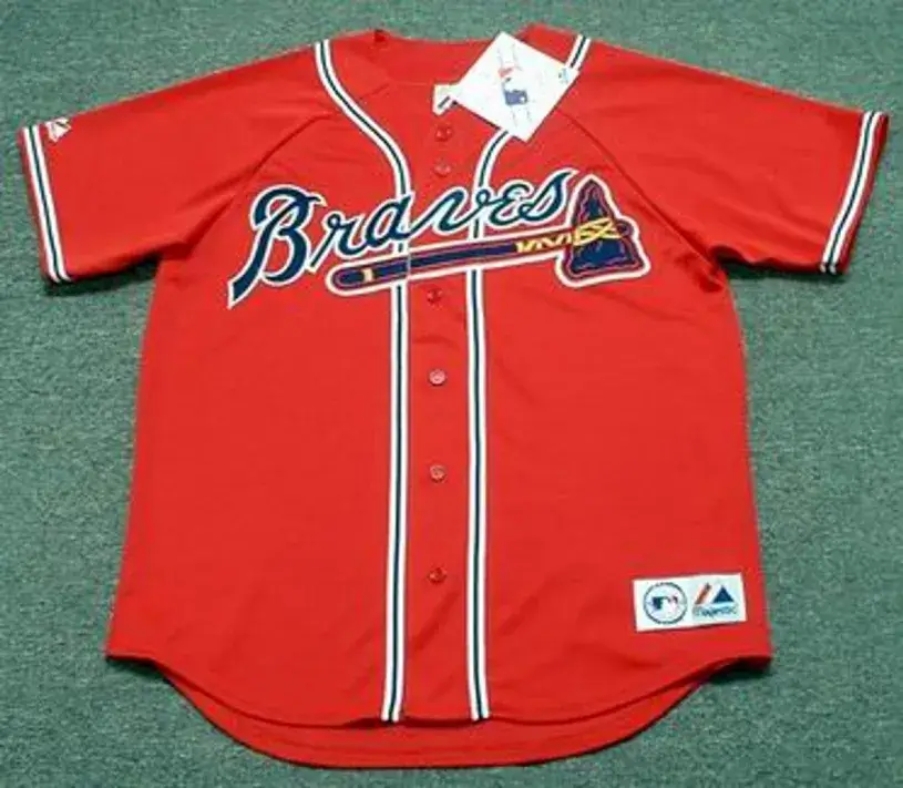 TOM GLAVINE Atlanta Braves 2008 Majestic Throwback Alternate Baseball Jersey